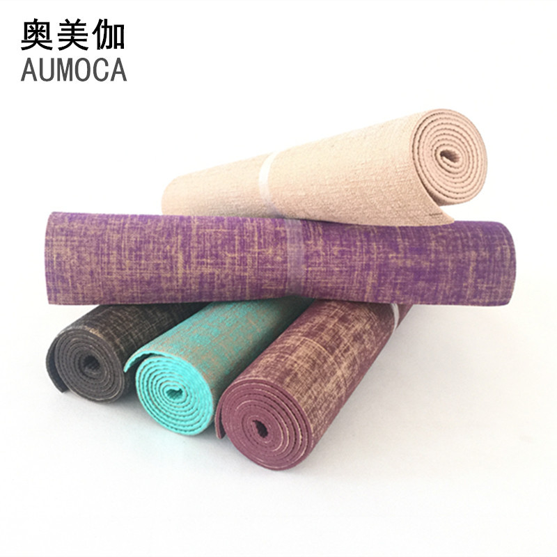 Di lino Yoga Zerbino Iuta PVC Yoga Zerbino Zerbino di Lino di Yoga di Forma Fisica di Yoga Zerbino 5 millimetri