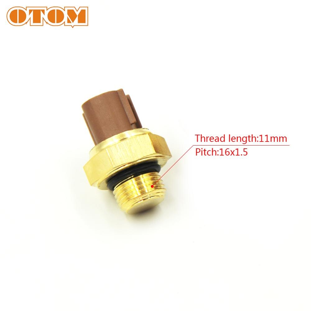 OTOM Motorcycle 1 Piece Copper Radiator Fan Switch Temperature Thermostat Switchs Temp Sensor For KTM HONDA YAMAHA SUZUKI KAWASA