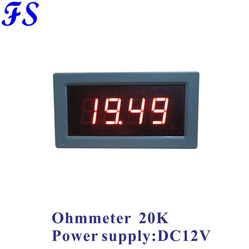 LED Digital Insulation Resistance Tester Megger Tester Meg Ohm Panel Meter 20K Resistor Ohmmeter Power Supply DC 12V Ohm Tester