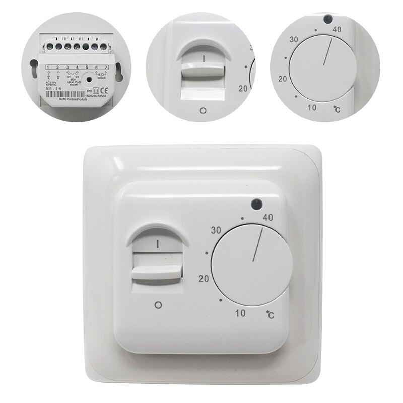Elektrische Vloerverwarming Thermostaat Temperatuurregelaar Warm Regulator 220V 230V 16A NTC Sensor Programmeerbare Universele