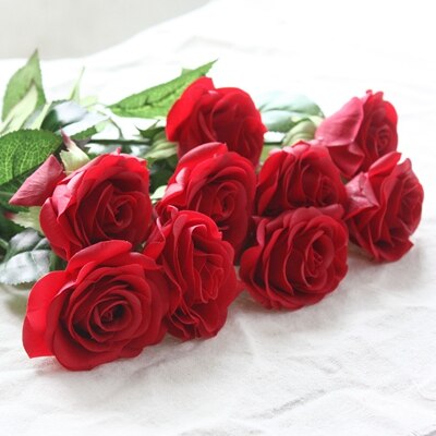 20 teile/satz Künstliche Blumen die Seide Blumen Weiß Real berühren Blumen Hochzeit Strauß Heimat Party Dekorative Party Blumen: 4