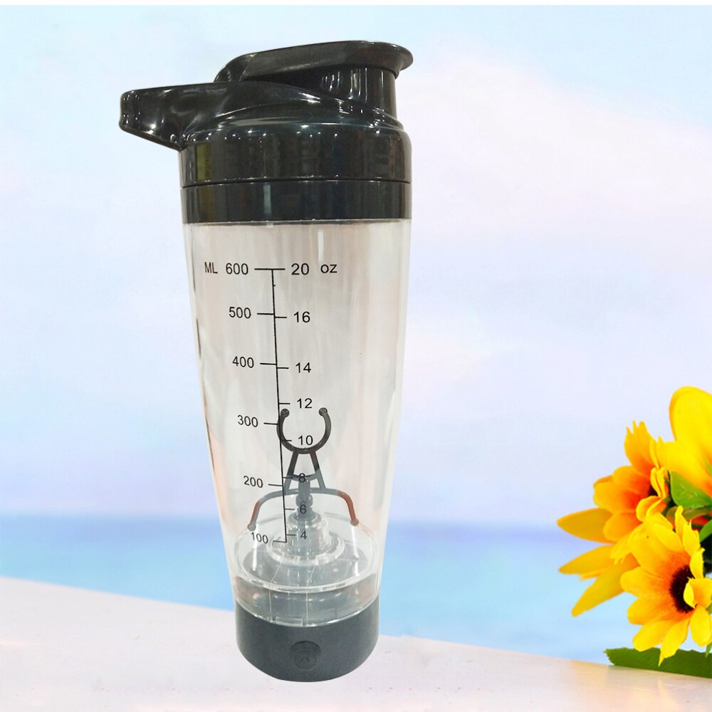 Protein Shaker Bottle Mixer Blender Battery Operated Portable Stirring Blender Cup 600ml (Black): Blue