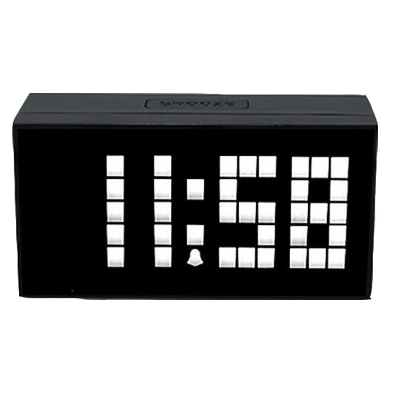 Digitale klok groot groot jumbo led snooze wandklok bureauklok led klok digitale thermometer datum binnenklok kalender: Wit