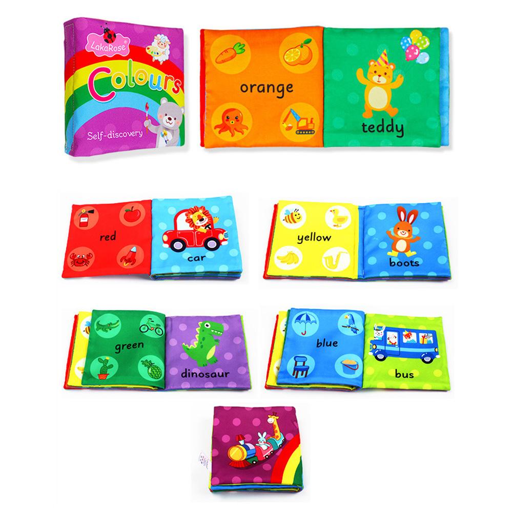 Soft Baby Cloth Book Animal Color Shape Educational Toys Intelligence Development Toy For 0-12 Months Ratteles Toy Kids
