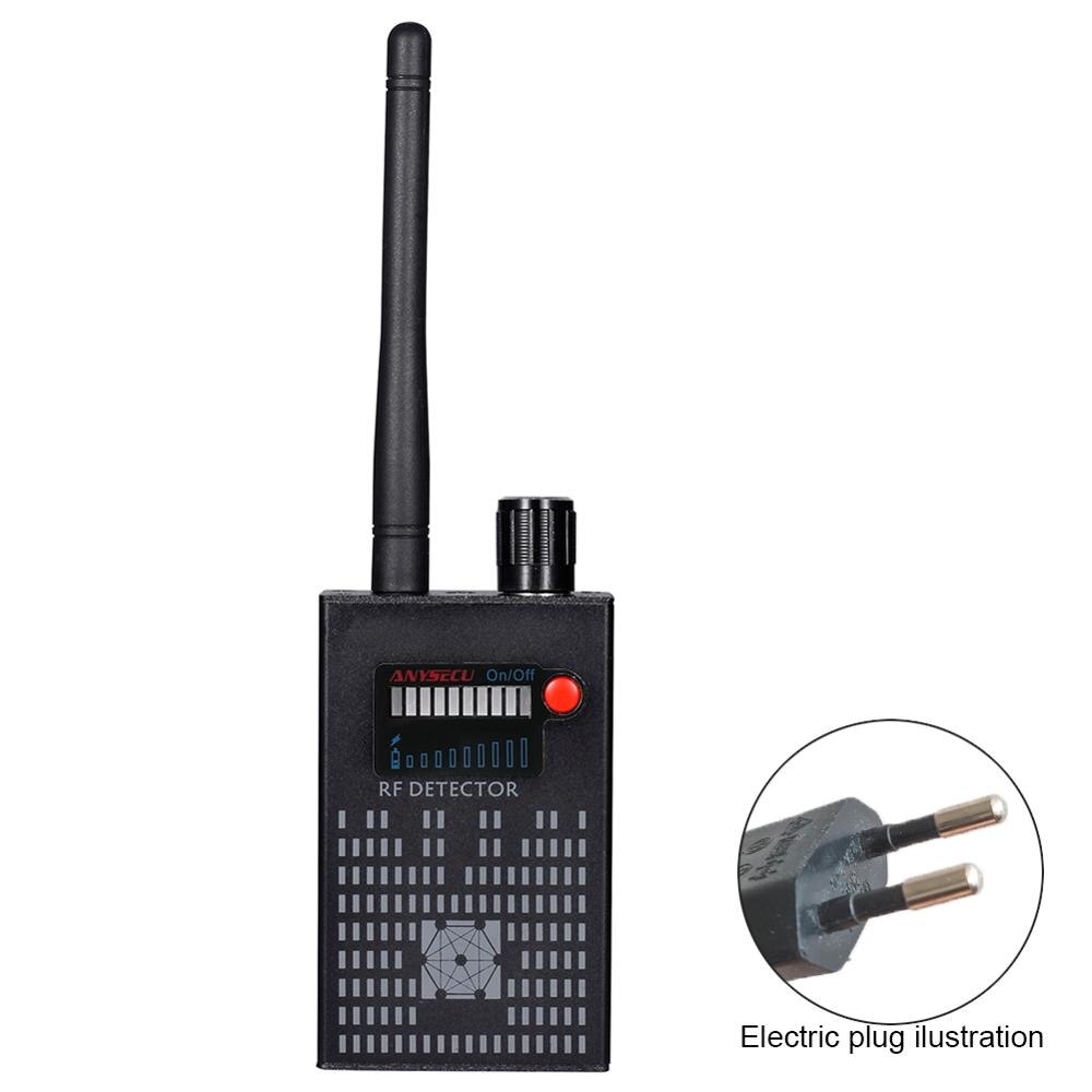 Detector sem fio profissional do rf da completo-escala do sinal de 1-8000mhz anysecu para a busca do bug e da câmera do walkie talkie wifi gsm-50% de desconto: EU plug