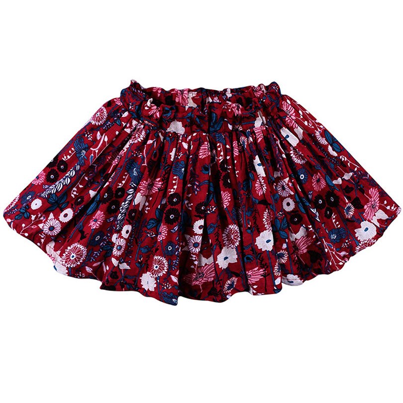 Baby Meisjes Kleding Baby Meisje Tutu Rok Schattige Kinderen Bloemen Rokken Zomer Kinderen Dansen Rok Casual Katoen rok: Rood / 4T