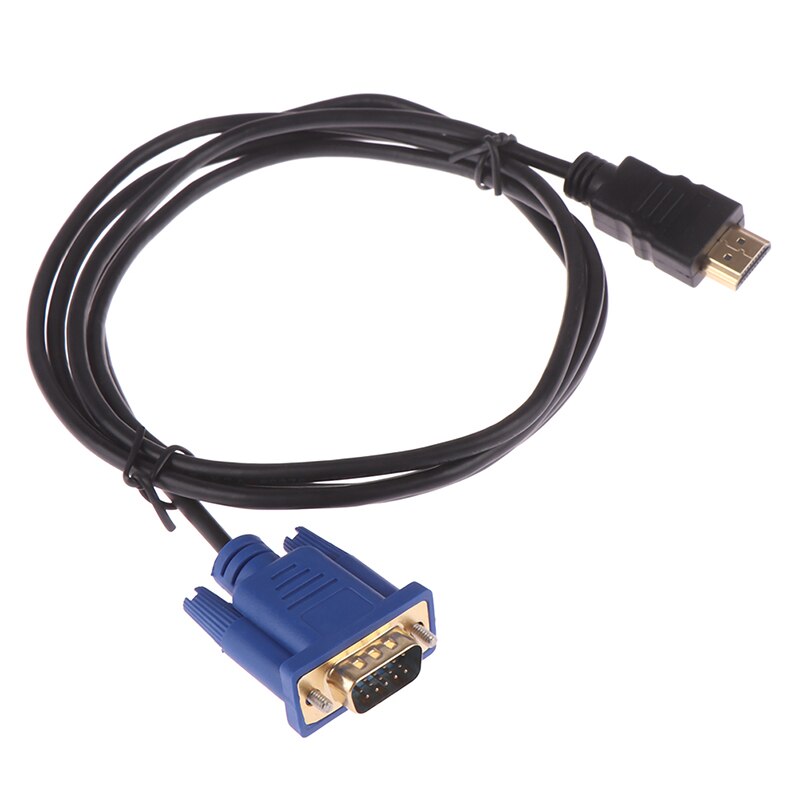 1.8M HDMI Cable To VGA 1080P HD With Audio Adapter TO Black Optical