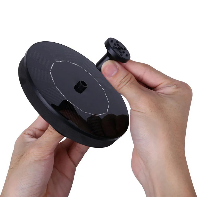 16cm vrijstaande drijvende fonteinpompen op zonne-energie,  - 1w waterpompen op zonne-energie, voorzien van 6 sproeiers