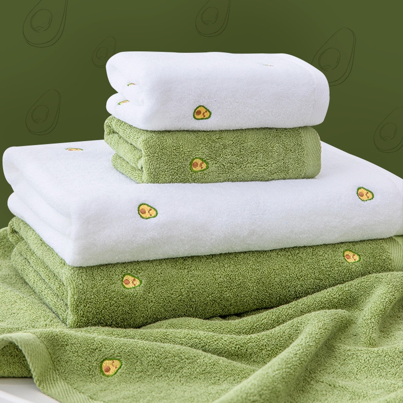 Para Adultos cabello seco lavar toalla facial de aguacate de microfibra suave y absorbente de baño grande de secado rápido de algodón grueso toallas de baño