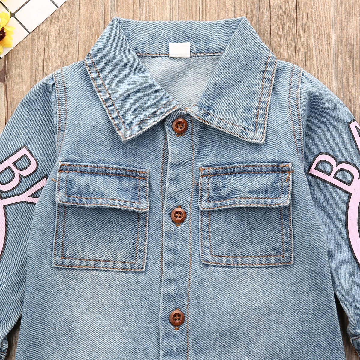 2019 del bambino di Autunno della Molla Dei Vestiti Del bambino Del bambino Dei Ragazzi per Bambini Giraffa Tessuto denim Pagliaccetto Arcobaleno Inverno Abiti A Maniche Lunghe Vestiti