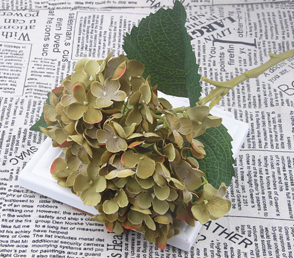 Dia 20cm stor størrelse kunstig hortensia gren silke blomst hjem dekoration bryllup: 6