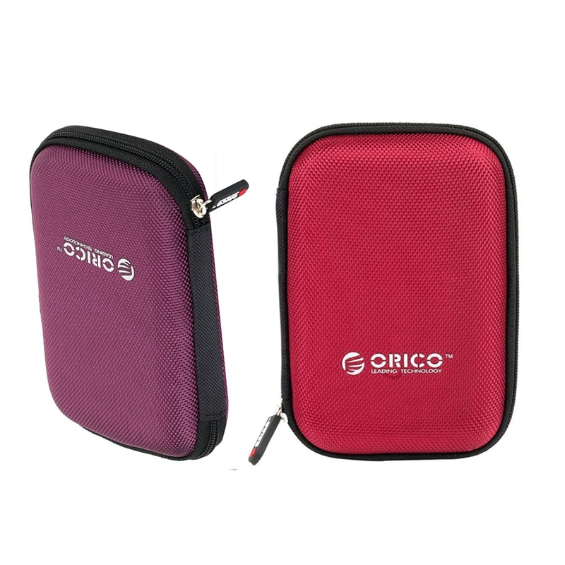 Orico 2 Pcs Phd-25 2.5 Inch Hdd Bescherming Bag Box Voor Externe Harde Schijf Opslag Bescherming Case, rood & Paars