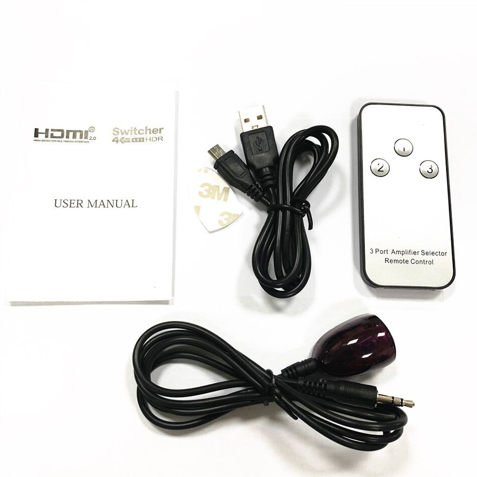 4K 60Hz Hdmi Schakelaar 3 In 1 Out Hdmi 2.0 Hd Switcher 3X1 HDCP2.2 Adapter Voor PS3 PS4 Pro Apple Tv