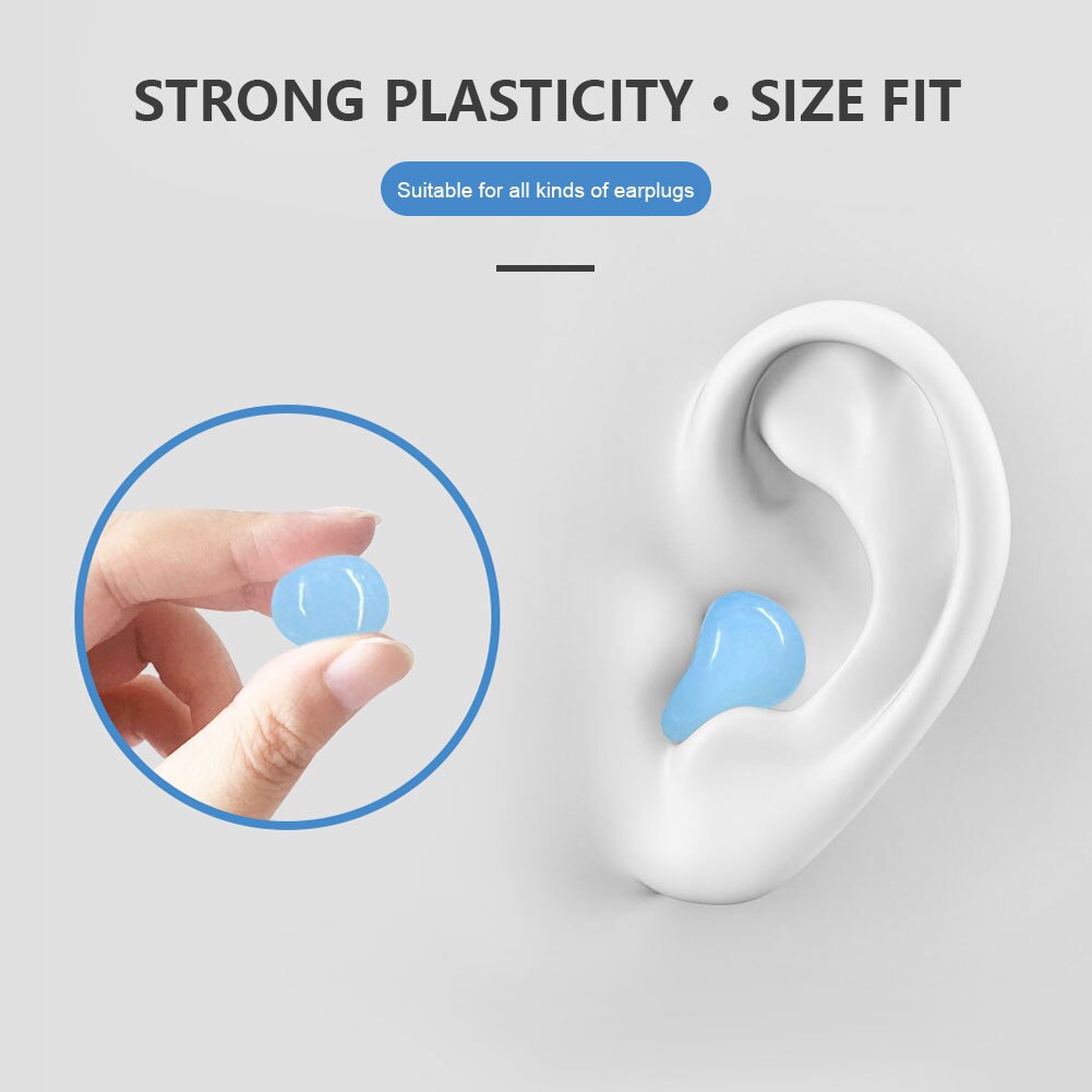 12Pcs/pack Soft Silicone Ear Plugs for Sleeping Swimming Working Earplugs Mud BPA-free Noise Reduction Ear Protection Earplug