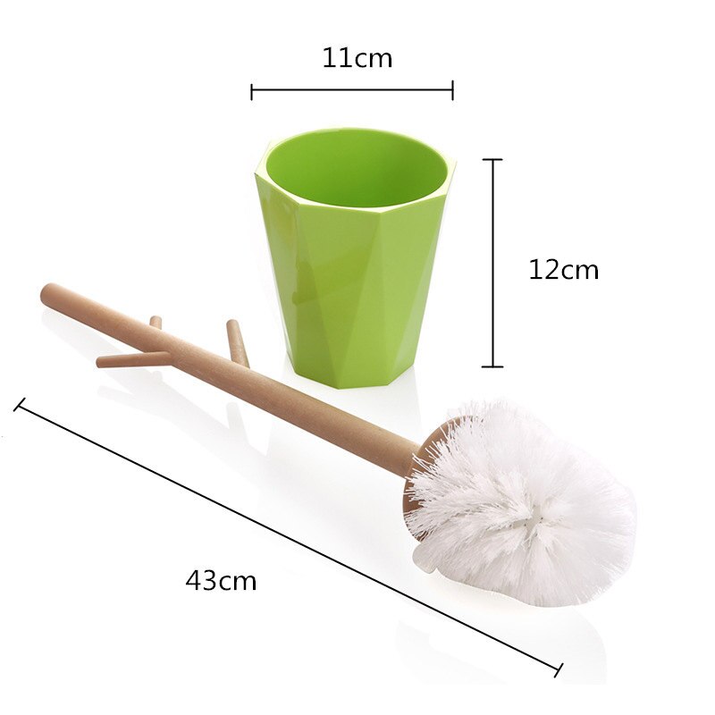 tree-shaped toilet brush set detachable bathroom toilet brush toilet brush cleaner (green)