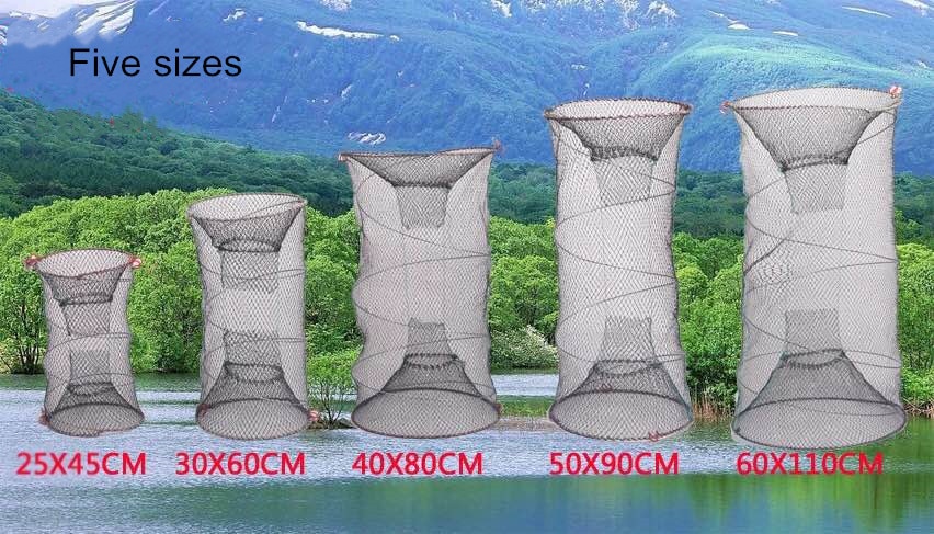 1pc Fishing Collapsible Trap Cast Keep Net Crab Crayfish Lobster Catcher Pot Trap Fish Net Eel Prawn Shrimp Live Bait
