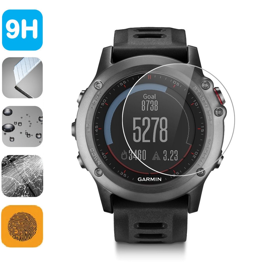 Para Garmin Fenix 3/3HR no vidrio templado 9H TPU cubierta de película protectora de pantalla completa Premium para Garmin reloj inteligente Fenix3/3 HR