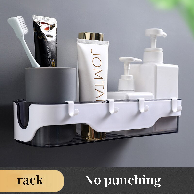 Caja de almacenamiento de champú de Gel de ducha de , estante de almacenamiento sin perforaciones, succión de baño y pared
