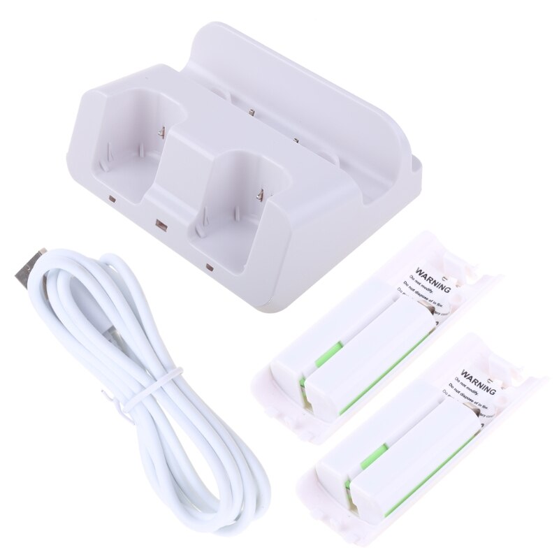 Smart Charging Station Dock Stand Charger for Wii U Gamepad Remote Controller: Silver