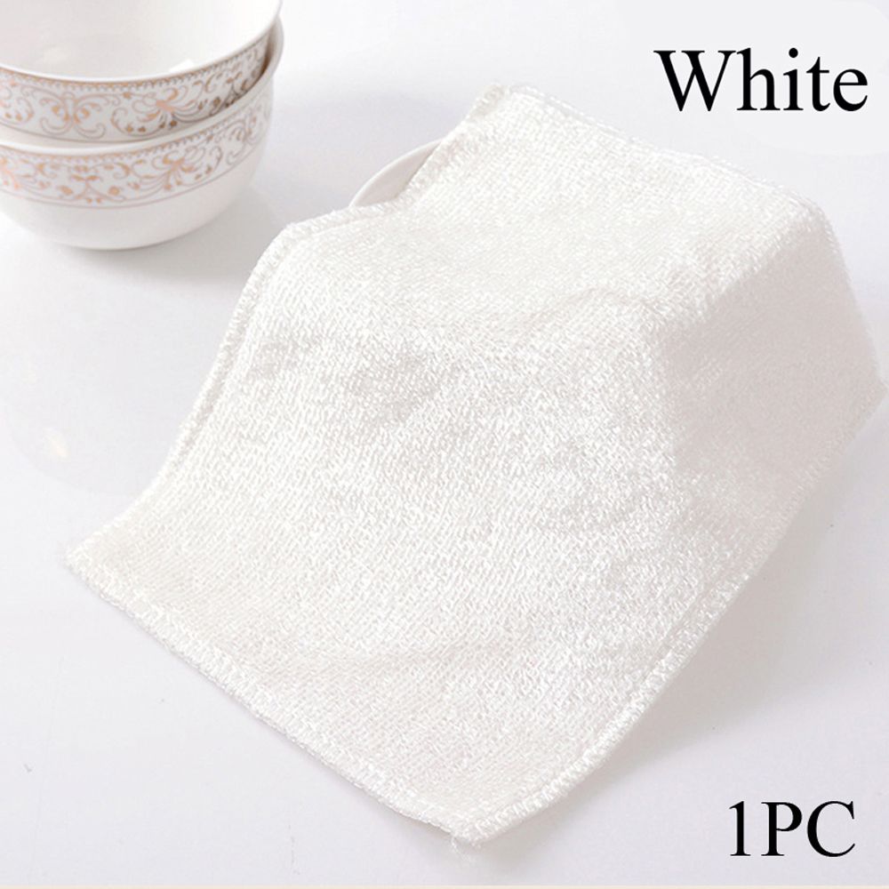 1/5PCS Magic Bamboo Fiber Kitchen & Dinning Anti-grease Cleaning Rags Washing Towel Dish Cloth Scouring Pad: Pink