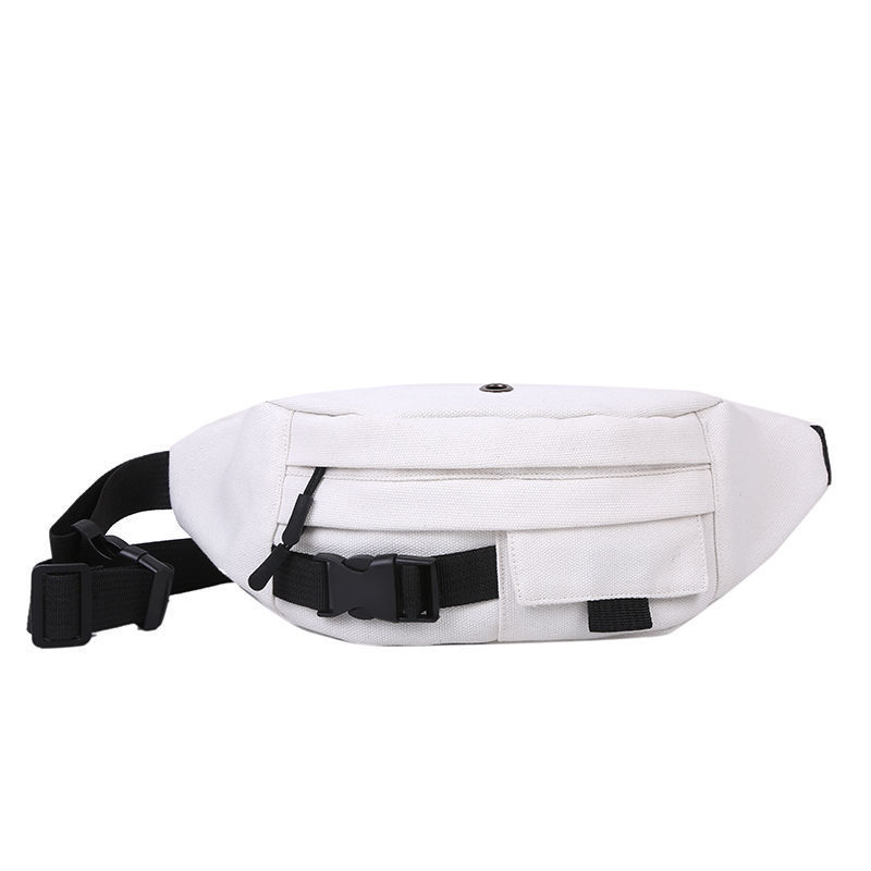 Marsupi donna semplice Casual tela marsupi studenti Harajuku All-match moda funzionale borse femminili quotidiano Ulzzang: 9359 white