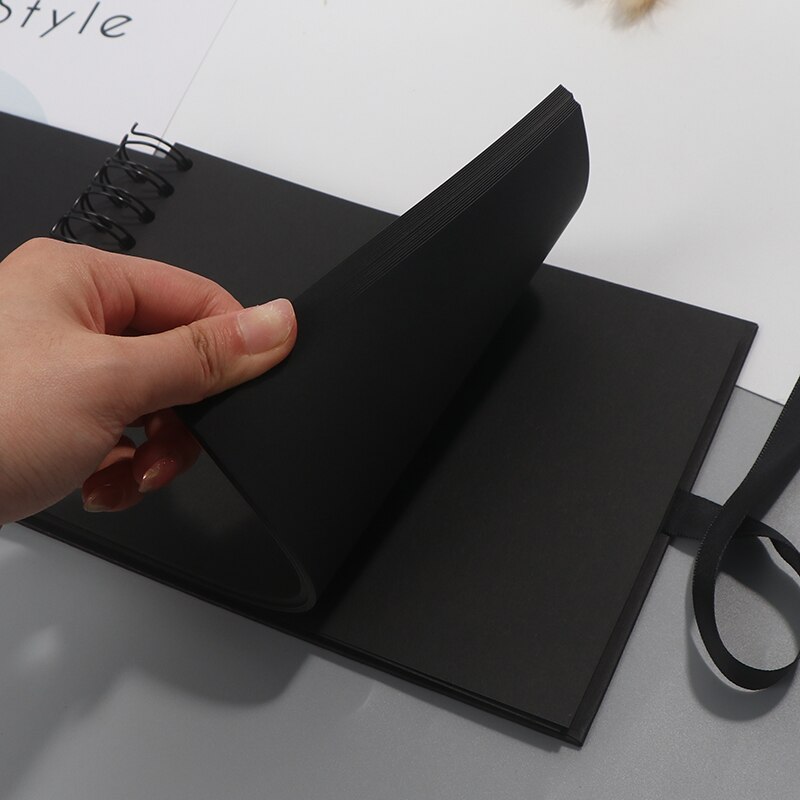 Photo Albums Black Pages Memory Books A4 Craft Paper DIY Scrapbooking Picture Wedding Birthday Childrens 60 pages