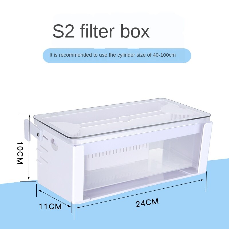 Scatola filtro per cortina d'acqua di gocciolamento filtro per serbatoio di pesce filtro per serbatoio di tartaruga a bassa circolazione d'acqua filtro per serbatoio di pesce accessori per filtri: 004
