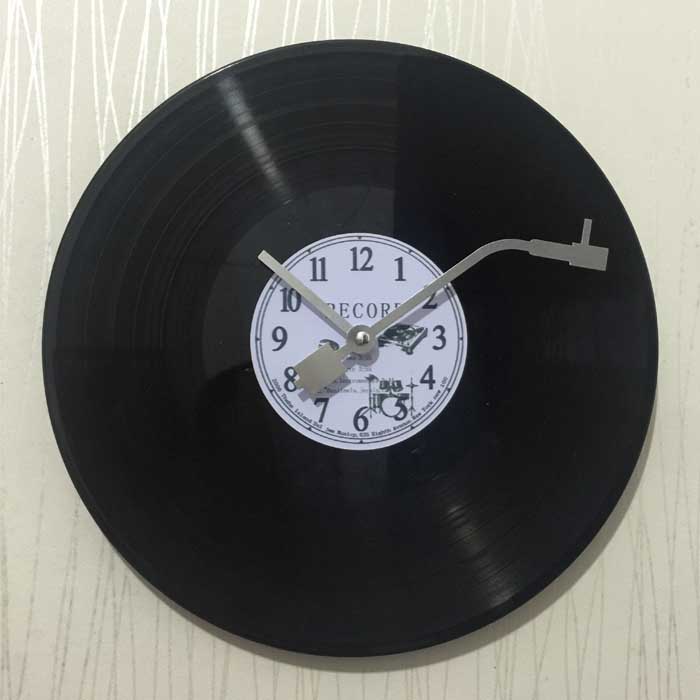 12Inch Vintage Wandklok Modern Cd Zwart Vinyl Record Klok Duvar Saati Horloge Murale Slient Keuken Horloge Thuis decor