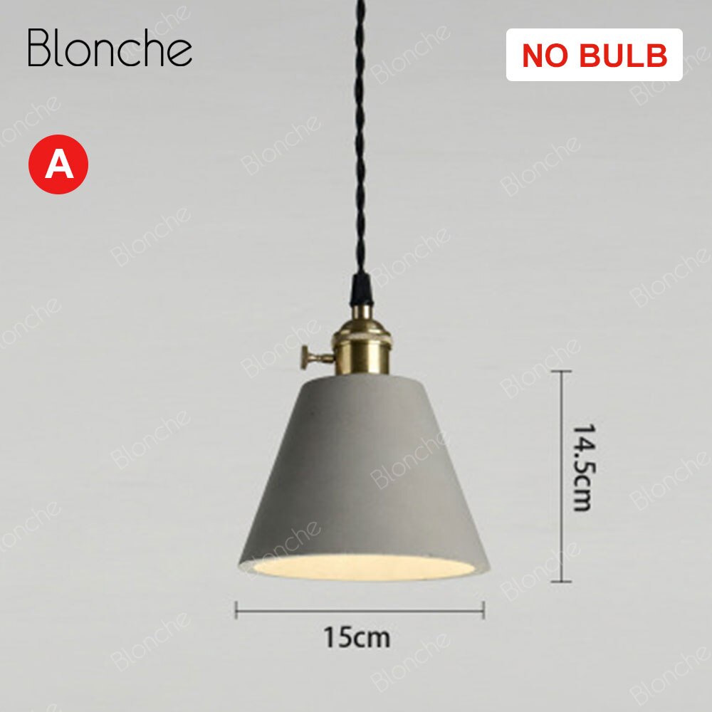 Loft cement taklampor retro industriell taklampa för bar restaurang café inredning hänglampa modern led belysningsarmaturer: En stil