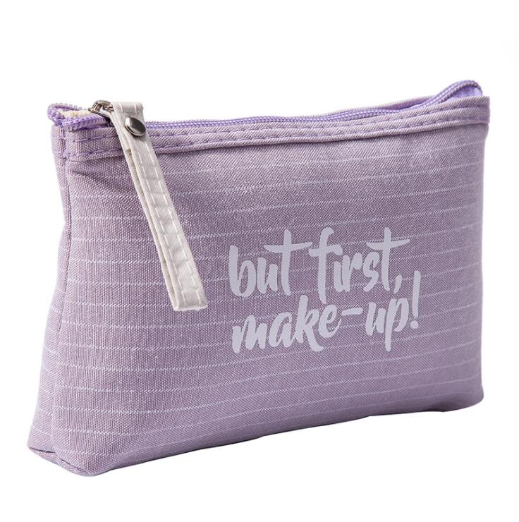 Sac à cosmétiques de voyage multifonction pour femmes, trousse de maquillage, bourse à fermeture éclair, de beauté, avec lettres imprimées: 4