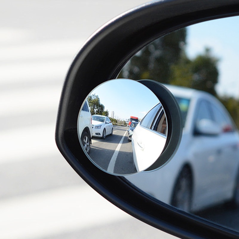 Espejo retrovisor para coche, espejo auxiliar para punto ciego, Ultra claro, ángulo grande ajustable de 360 grados, espejos sin bordes inversos para coche