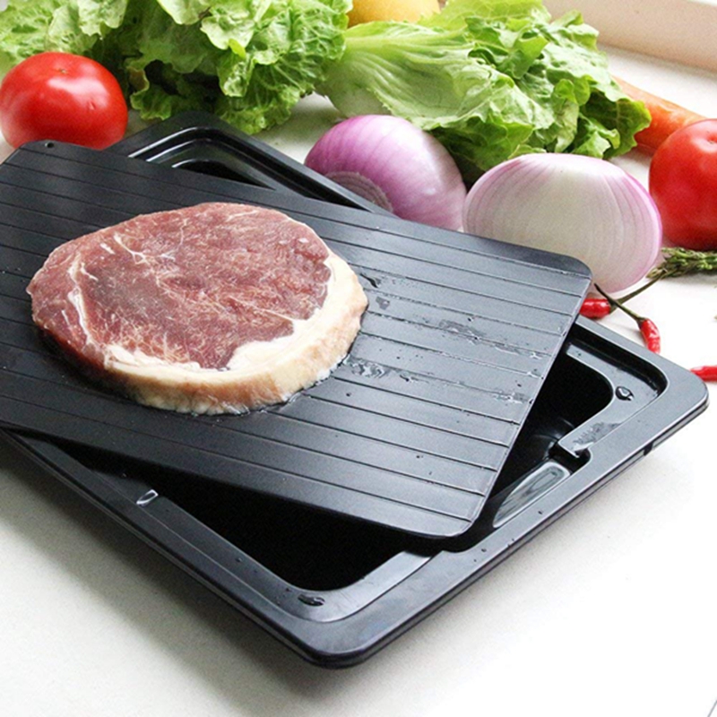 Defrosting Tray | Thawing Plate for fast defrosting of frozen foods | Premium Defrost Tray | With bonus Drip tray and si