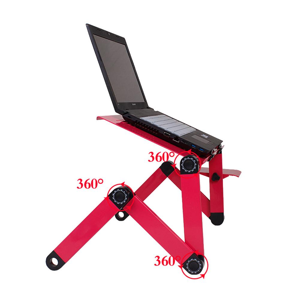 Justerbart aluminium bærbart skrivebord ergonomisk bærbart tv seng sofa pc bord stativ notisbok bord bord stativ med musematte
