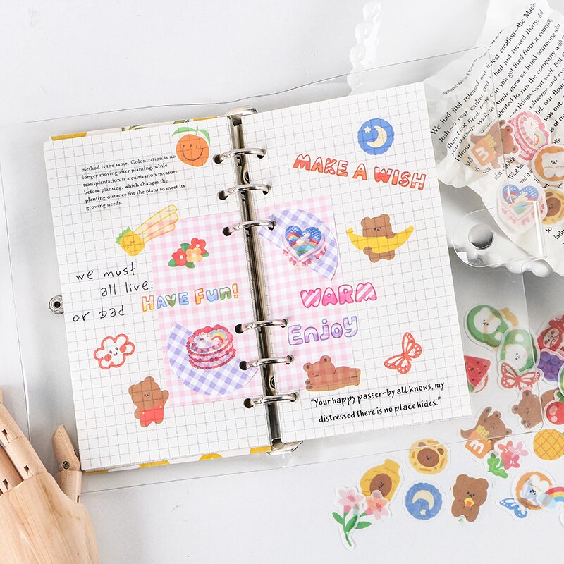 100PCS Selling Cute series stickers DIY scrapbooking journal mobile computer diary happy plan sealing decoration stickers