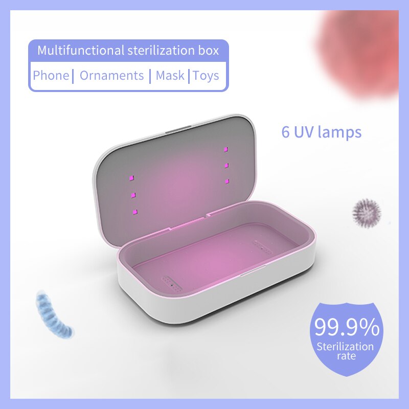 UV Sanitizer Portable UV Light Cell Phone Sterilizer Clearner Box for Android Smartphones Jewelry Watch