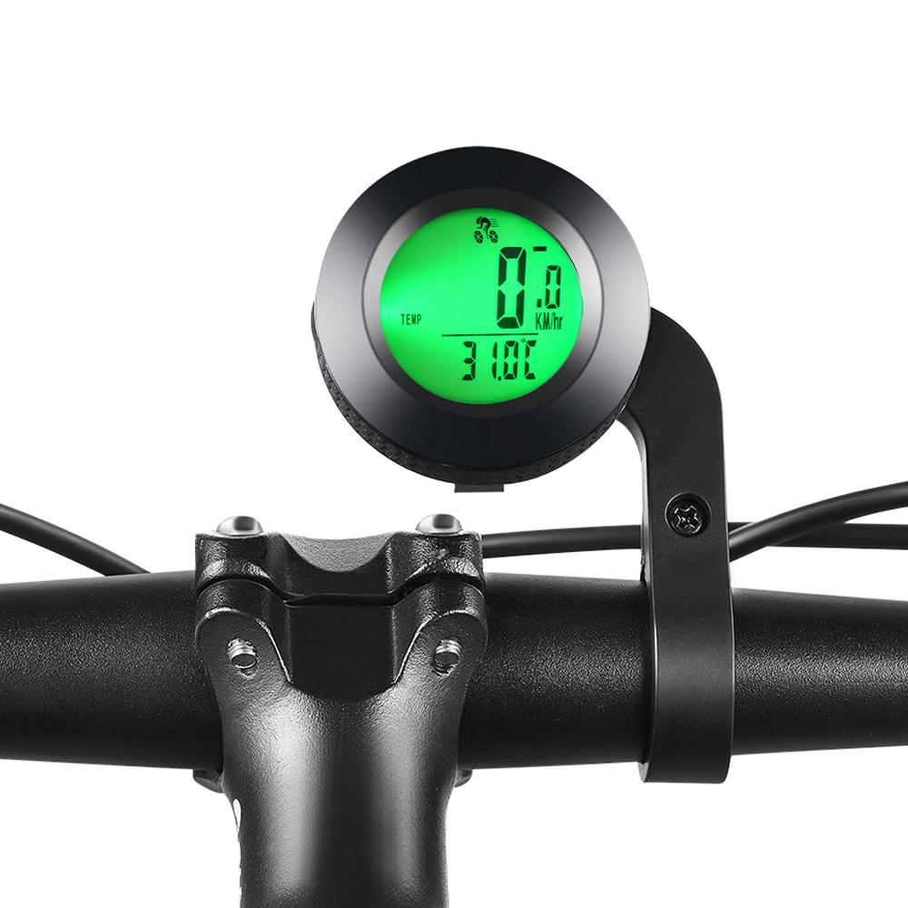 Compteur de vitesse vélo sans fil vélo rond ordinateur compteur kilométrique lumineux affichage LCD étanche vélo compteur de vitesse accessoires: wireless