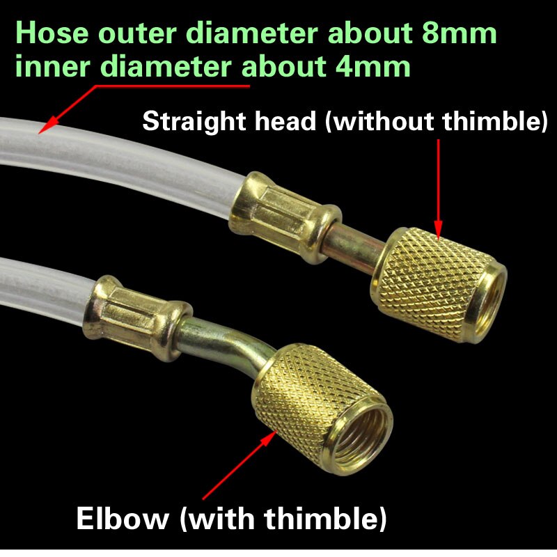 2 British System plug thickening high pressure resistant air conditioning transparent filling tube refrigerator refrigerant hose