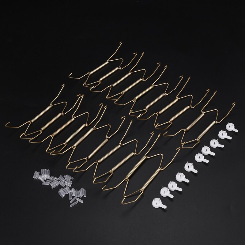 Lber 10 Pack Plate Hangers,10 Pack Muur Haken En 6 Inch Muur Plaat Hangers, compatibel 5 Tot 7 Inch Decoratieve Platen, Antieke