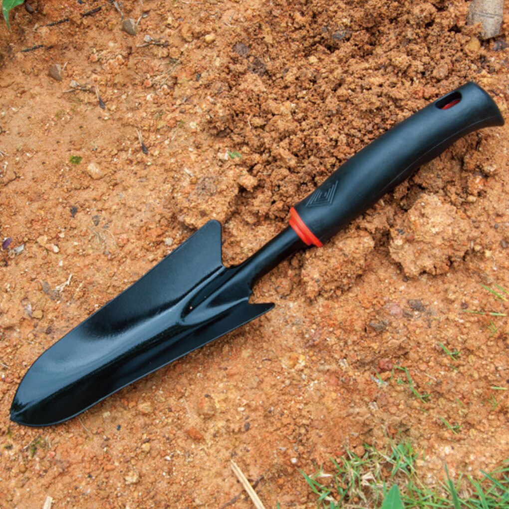 Herramienta de jardín en casa, mango de goma de plástico, pala ancha de Metal para el hogar, herramienta portátil para jardinería