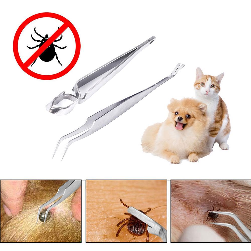 Tick Remover Tool Set Tick Hook Stainless Steel Tick Picker Flea Removal Tool For Dogs Cats Flea Comb