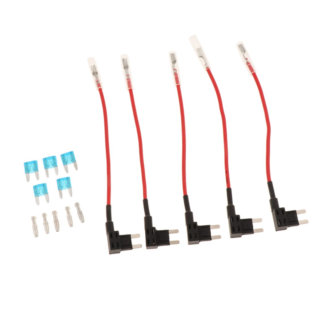 5 Pcs Toevoegen Een Circuit Fuse Tap Piggy Mini Back Fuse Holder Atm Apm 12/24V