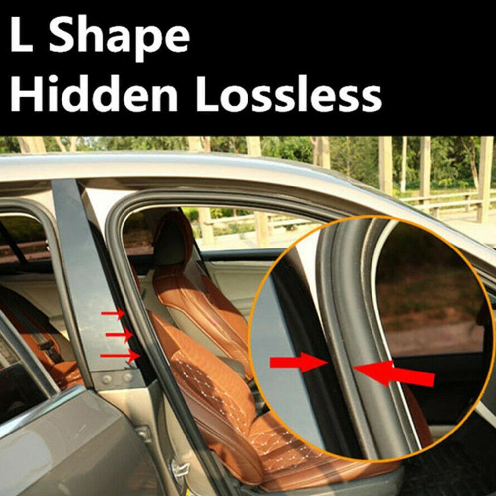 1M L Shape Seal Strip Car Door Hood Trunk Trim Edge Moulding Rubber Weatherstrip Adhesive Stickers Soundproofing Weatherstrip