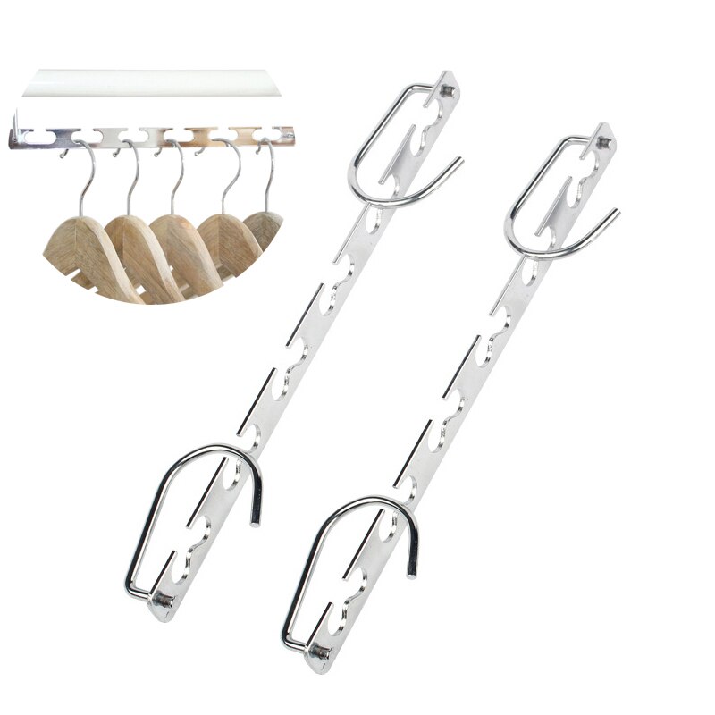 1Pcs 37cm Multifunctional Metal Clothes Closet Hangers Clothing Organizer Clothes Drying Rack with Hook Space Saving
