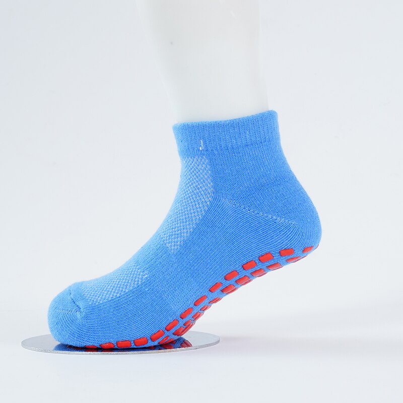 Calcetines antideslizantes para niños y adultos, calcetín de trampolín de algodón transpirable, corto, elástico, para niño y niña, para exteriores, deportes y Yoga