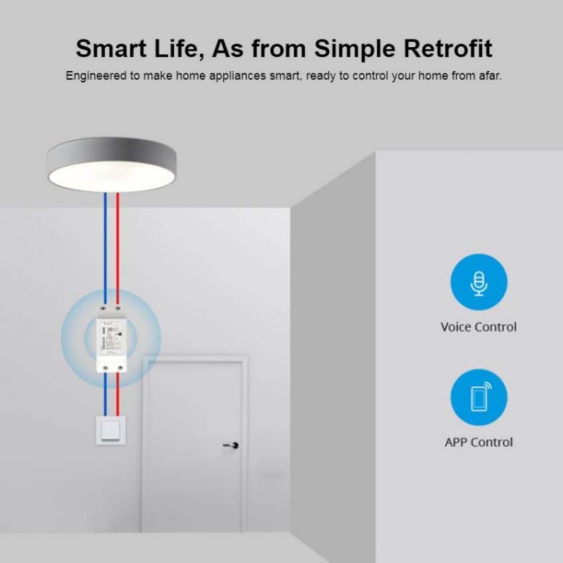 Sonoff Basic R2 Wifi Timer Smart Diy Mini Switch Ondersteuning Ewelink App Draadloze Domotica Compatibel Met Google Home Alexa