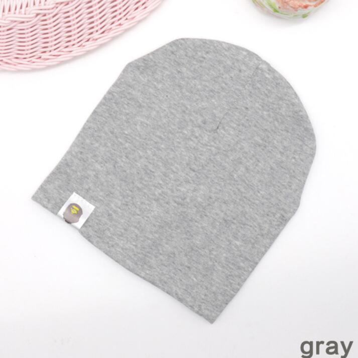 Winter Baby Girls Hats Scarf Set Soft Warm Children Pompom Accessories For 0-2 Years Kids Spring Autumn Caps: A grey