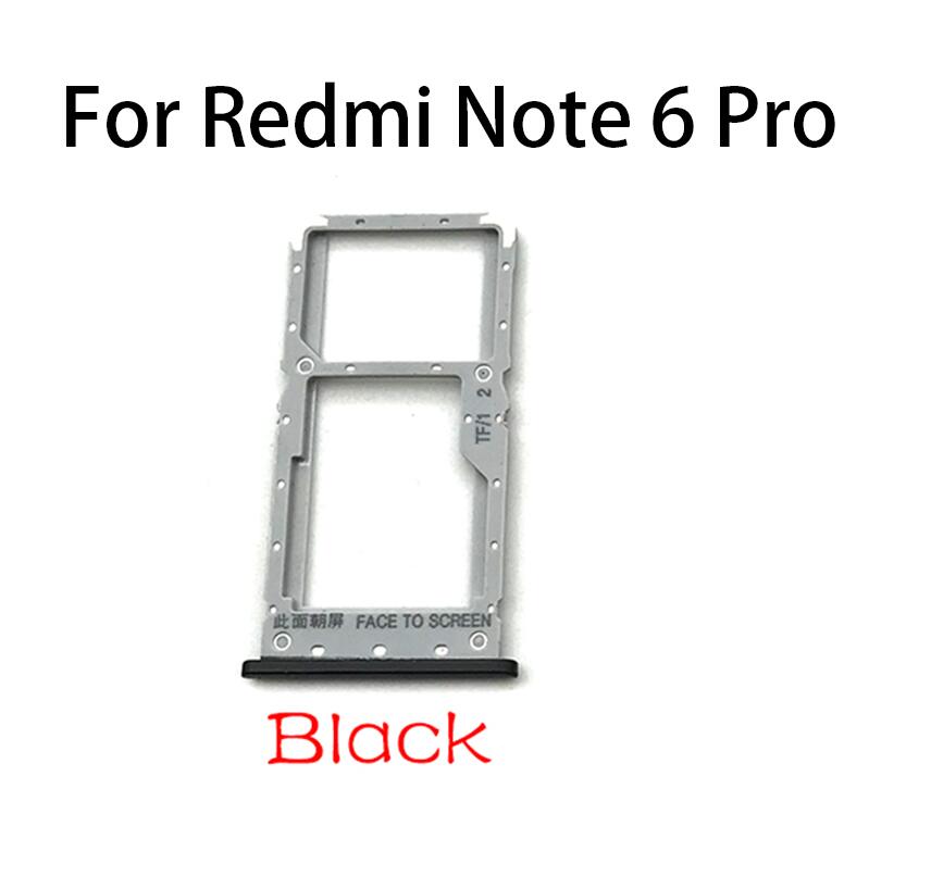 Bandeja de tarjeta SIM para Xiaomi Redmi Note 5, 6, 8, 7 Pro, piezas de repuesto, novedad: redmi Note6 Problack