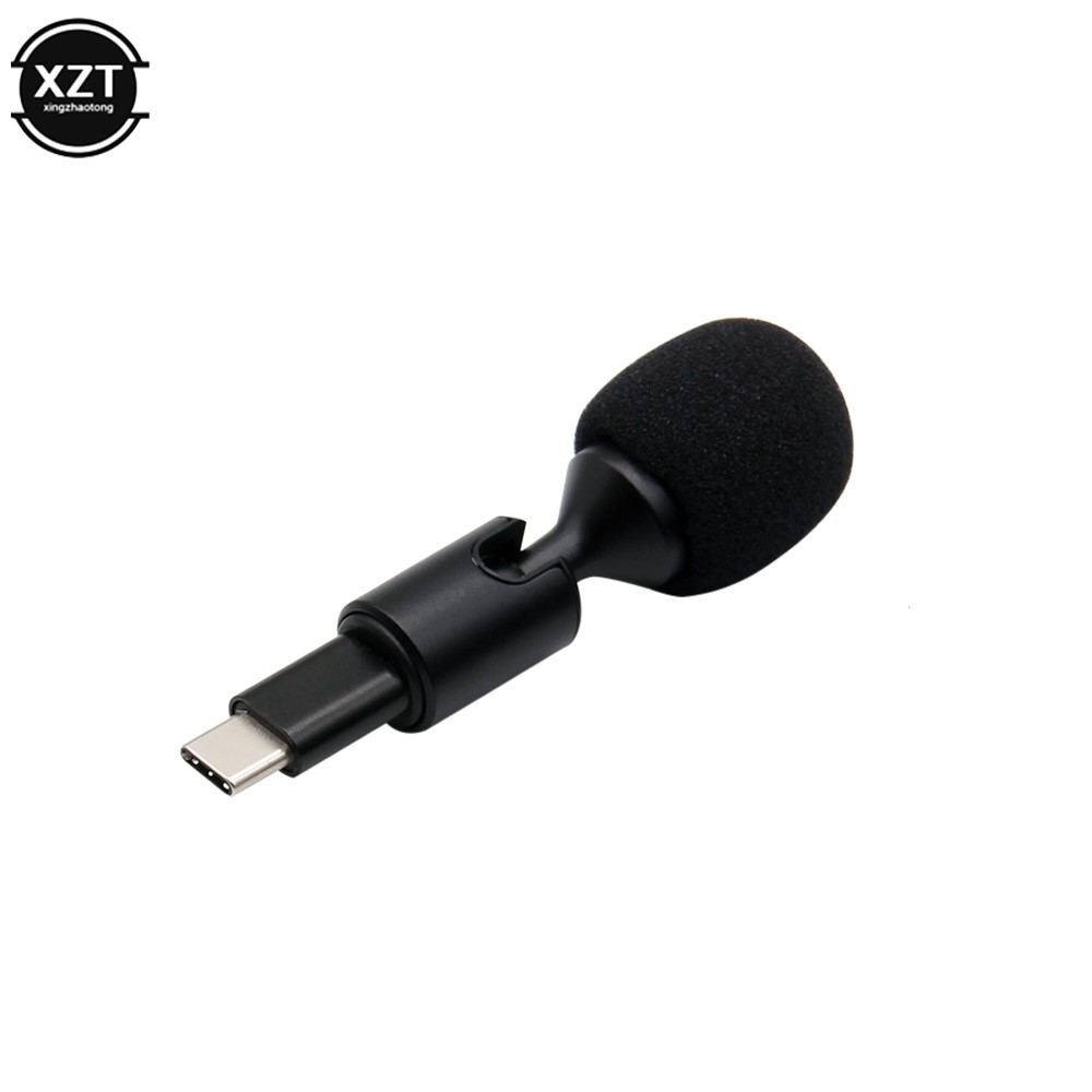 Type-C Plug Mini Microphone for Smartphone Mobile Phone Studio Mic 90° Angle Adjustable USB C Wireless Mircophone for laptop pc