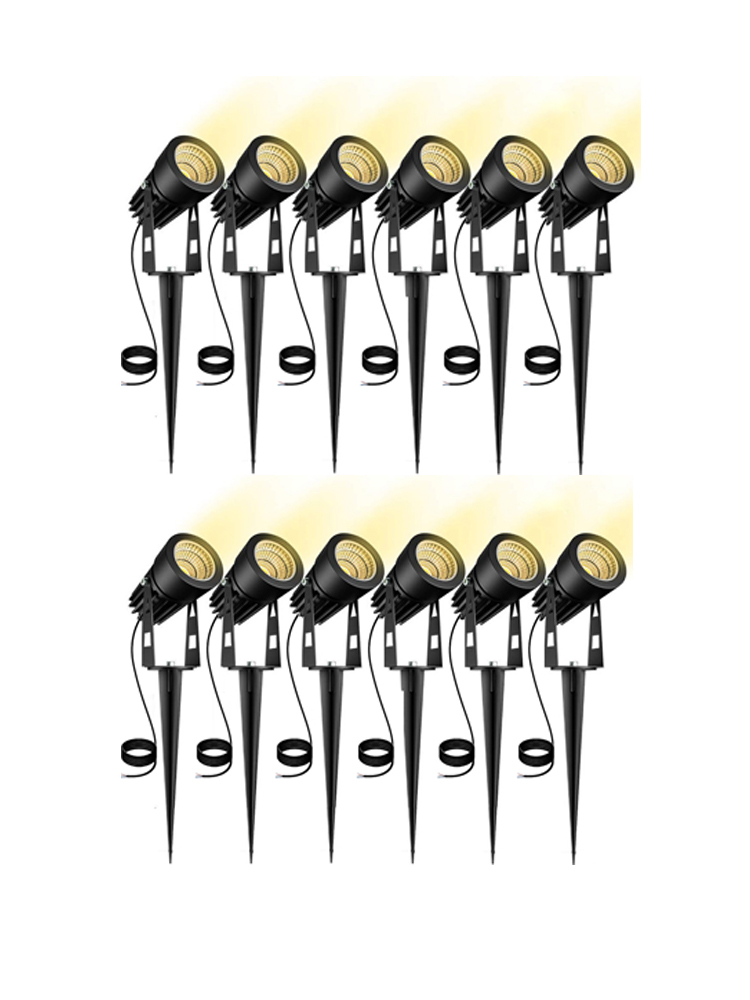 Hem aluminium led trädgårdsbelysning 5w utomhus spik gräsmatta lampa vattentät belysning led spotlights 0.5 meter kabel  ac110 v 220v dc12v