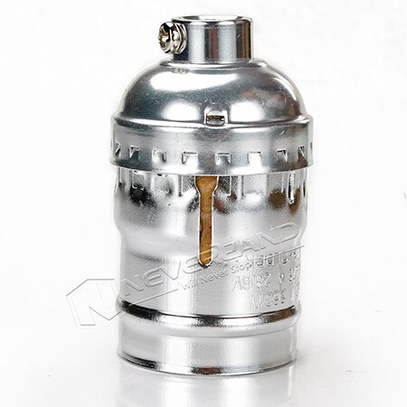 Klassinen retro edison -lampunpitimen kanta  e27 lampun kanta helmi musta/antiikki messinki/kulta/hopea  e27 ul 110v/220v valopistoke: Hopea